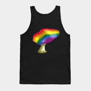 Rainbow LGBTQ Pride Flag Mushroom Tank Top